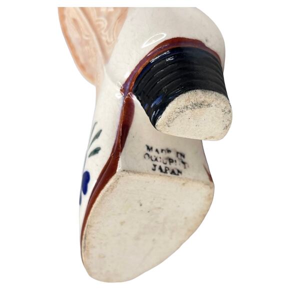 Vintage 1940's Occupied Japan Porcelain COWBOY BOOT 4" Mini Vase Western Decor - Picture 3 of 8